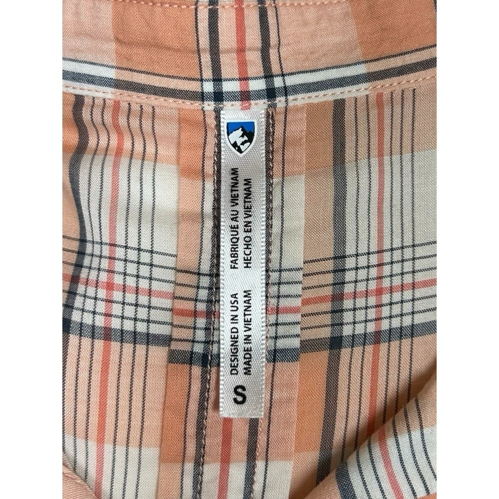 KUHL Women's Hadley Long Sleeve Plaid Button Up Shirt Small Pink Salmon 8049 - Picture 8 of 14